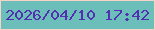 文字の大きさ：1、枠の色：f7d4c7、背景の色：6cbeba、文字の色：5131b0 無料ブログパーツのブログ時計