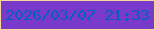 文字の大きさ：2、枠の色：f7d79c、背景の色：793acb、文字の色：0461b9 無料ブログパーツのブログ時計