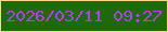 文字の大きさ：3、枠の色：f7d988、背景の色：1f6908、文字の色：b13ef0 無料ブログパーツのブログ時計