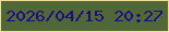 文字の大きさ：5、枠の色：f7db93、背景の色：506838、文字の色：1e0987 無料ブログパーツのブログ時計