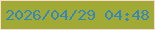文字の大きさ：2、枠の色：f7dbd3、背景の色：a2aa36、文字の色：3787b8 無料ブログパーツのブログ時計