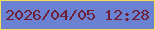 文字の大きさ：3、枠の色：f7dc55、背景の色：6b82d3、文字の色：702033 無料ブログパーツのブログ時計