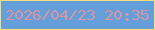 文字の大きさ：1、枠の色：f7dd7a、背景の色：649fdb、文字の色：d696a2 無料ブログパーツのブログ時計