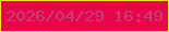文字の大きさ：3、枠の色：f7df2c、背景の色：e90548、文字の色：bf417c 無料ブログパーツのブログ時計
