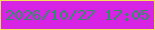 文字の大きさ：2、枠の色：f7e153、背景の色：d623e4、文字の色：2f8e65 無料ブログパーツのブログ時計