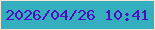 文字の大きさ：2、枠の色：f7e5d6、背景の色：35aec0、文字の色：4c0dc1 無料ブログパーツのブログ時計