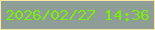 文字の大きさ：3、枠の色：f7e8a5、背景の色：8e9e97、文字の色：77f005 無料ブログパーツのブログ時計