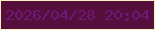 文字の大きさ：5、枠の色：f7f0b8、背景の色：560f3c、文字の色：6e1978 無料ブログパーツのブログ時計