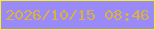 文字の大きさ：5、枠の色：f7f121、背景の色：998af8、文字の色：d9b23f 無料ブログパーツのブログ時計
