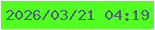 文字の大きさ：5、枠の色：f7f1fc、背景の色：53fe22、文字の色：486372 無料ブログパーツのブログ時計