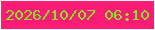 文字の大きさ：5、枠の色：f7f4f3、背景の色：fc1b75、文字の色：8be323 無料ブログパーツのブログ時計