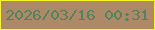 文字の大きさ：1、枠の色：f7f629、背景の色：ae8967、文字の色：52825e 無料ブログパーツのブログ時計