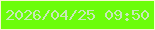 文字の大きさ：4、枠の色：f7f7d0、背景の色：6cfd0a、文字の色：c7e9b7 無料ブログパーツのブログ時計