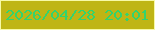 文字の大きさ：4、枠の色：f7f9a7、背景の色：bfb515、文字の色：34d36d 無料ブログパーツのブログ時計
