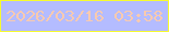 文字の大きさ：2、枠の色：f7fb30、背景の色：b4bcff、文字の色：f8caaf 無料ブログパーツのブログ時計