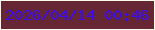 文字の大きさ：1、枠の色：f7fceb、背景の色：662633、文字の色：3b0dea 無料ブログパーツのブログ時計