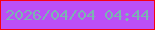 文字の大きさ：5、枠の色：f80112、背景の色：bc4ff6、文字の色：7bb4b2 無料ブログパーツのブログ時計