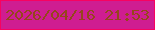 文字の大きさ：1、枠の色：f80260、背景の色：cf1d91、文字の色：95461c 無料ブログパーツのブログ時計