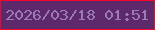文字の大きさ：5、枠の色：f8032c、背景の色：5e296a、文字の色：9a7aba 無料ブログパーツのブログ時計