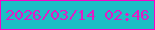 文字の大きさ：5、枠の色：f803c7、背景の色：1dbec5、文字の色：e01bc5 無料ブログパーツのブログ時計
