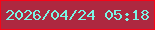 文字の大きさ：4、枠の色：f80418、背景の色：ae2840、文字の色：7af4e5 無料ブログパーツのブログ時計