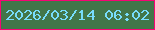 文字の大きさ：1、枠の色：f80474、背景の色：427649、文字の色：77dcfc 無料ブログパーツのブログ時計