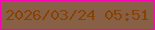 文字の大きさ：2、枠の色：f804b2、背景の色：886045、文字の色：844405 無料ブログパーツのブログ時計
