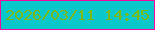 文字の大きさ：4、枠の色：f806a1、背景の色：0ac7c9、文字の色：7eba16 無料ブログパーツのブログ時計