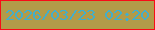 文字の大きさ：5、枠の色：f80b17、背景の色：b29b49、文字の色：42aecb 無料ブログパーツのブログ時計