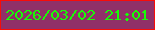 文字の大きさ：2、枠の色：f80c08、背景の色：903068、文字の色：17fc05 無料ブログパーツのブログ時計