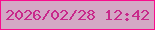 文字の大きさ：3、枠の色：f80d8d、背景の色：d4a7c5、文字の色：c8298b 無料ブログパーツのブログ時計