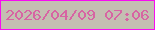 文字の大きさ：5、枠の色：f80df1、背景の色：c4bfb2、文字の色：d764a3 無料ブログパーツのブログ時計