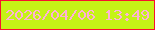 文字の大きさ：1、枠の色：f8122d、背景の色：c5f316、文字の色：ffb2d7 無料ブログパーツのブログ時計