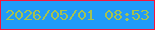文字の大きさ：2、枠の色：f8143a、背景の色：219bf8、文字の色：a4c251 無料ブログパーツのブログ時計