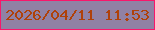 文字の大きさ：2、枠の色：f8176b、背景の色：9081a4、文字の色：af410a 無料ブログパーツのブログ時計
