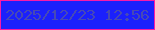 文字の大きさ：5、枠の色：f81aa8、背景の色：1b20fc、文字の色：4649b6 無料ブログパーツのブログ時計