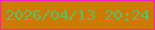文字の大きさ：1、枠の色：f81dcb、背景の色：cc7a01、文字の色：56c06d 無料ブログパーツのブログ時計