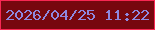 文字の大きさ：2、枠の色：f82753、背景の色：77070f、文字の色：8e88df 無料ブログパーツのブログ時計