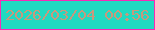 文字の大きさ：1、枠の色：f82ab7、背景の色：21dac1、文字の色：c8997d 無料ブログパーツのブログ時計
