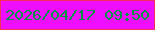 文字の大きさ：4、枠の色：f82d5c、背景の色：ef0efe、文字の色：019146 無料ブログパーツのブログ時計