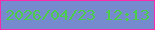 文字の大きさ：1、枠の色：f82dac、背景の色：768ace、文字の色：4dcd4c 無料ブログパーツのブログ時計