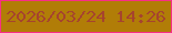 文字の大きさ：4、枠の色：f82e86、背景の色：b17d07、文字の色：a6442e 無料ブログパーツのブログ時計