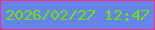文字の大きさ：3、枠の色：f82e8a、背景の色：6586e8、文字の色：73e109 無料ブログパーツのブログ時計