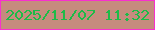 文字の大きさ：3、枠の色：f830ce、背景の色：c68b7e、文字の色：1dbb48 無料ブログパーツのブログ時計