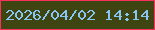 文字の大きさ：4、枠の色：f83161、背景の色：3e4511、文字の色：87c5f5 無料ブログパーツのブログ時計