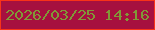 文字の大きさ：1、枠の色：f83318、背景の色：a6103f、文字の色：809837 無料ブログパーツのブログ時計