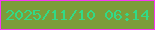 文字の大きさ：1、枠の色：f838f5、背景の色：7c9d3b、文字の色：31da87 無料ブログパーツのブログ時計