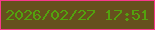 文字の大きさ：5、枠の色：f8398c、背景の色：66501d、文字の色：53a20e 無料ブログパーツのブログ時計
