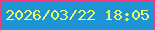 文字の大きさ：2、枠の色：f83a81、背景の色：1d95d5、文字の色：ebfb66 無料ブログパーツのブログ時計
