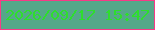文字の大きさ：4、枠の色：f83a87、背景の色：55a889、文字の色：2ede2d 無料ブログパーツのブログ時計